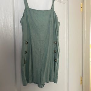 Teal romper with buttons